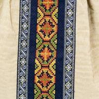 Canvas Drawstring Backpack Decorated with Heritage Embroidery ​ - Beige