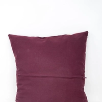 Embroidered Pillow Cover - Multiple Colors  - Purple