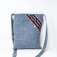 Rectangular Gray Cross Body Bag