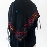 Egyptian Embroidered Black Scarf - Pattern 1