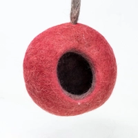 Hanging Bird House - Multiple Colors - Pink