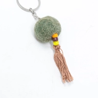 Canvas Fabric Ball Shaped Key Chain