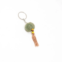 Canvas Fabric Ball Shaped Key Chain