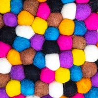 Pouf Stole - Multi Colors - Cozy Colors