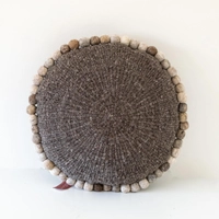 Round Shaped Woolen Cushion - Multi Sizes - Medium