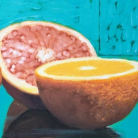 Canvas Wall Painting - Still Life - Orange and Grapefruit