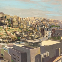 Panoramic Canvas Wall Painting - Amman City