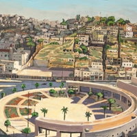 Panoramic Canvas Wall Painting - Amman City