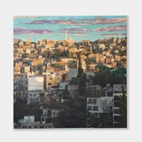 Canvas Wall Painting - Amman City Sunset