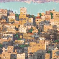 Canvas Wall Painting - Amman City Sunset