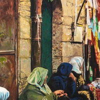 Canvas Wall Painting - Old Market in Jerusalem