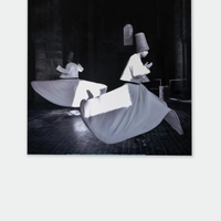 Whirling Dervish Canvas in Black and White