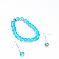 Baby Blue Beaded Accessories Set