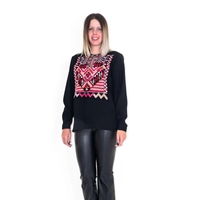Beersheba Embroidered Black Blouse - Small
