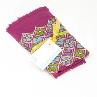 Embroidered Leech Scarf - Multiple Colors - Raspberry