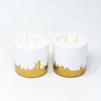 Set of Two Candles - Islamic Decorations - Golden