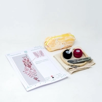 DIY Palestine Map Embroidery Kit - Yellow Bag - Off White
