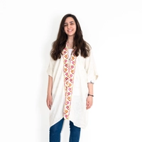Free Size Roses Motif Bisht