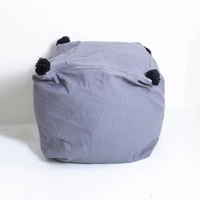 Handmade Cube-Shaped Seat Made of Recycled Wool for Exceptional Comfort - Brown