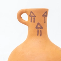 Nabataean Pottery Jar - Pyramid Motifs