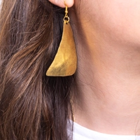 Triangle Drop Copper Earrings