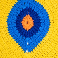 Evil Eye Center Tablecloth - Orange