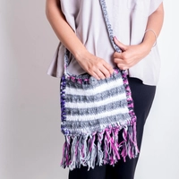 Crochet Crossbody Bag With Tassels