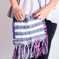 Crochet Crossbody Bag With Tassels