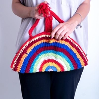 Semi Circle Crochet Handbag