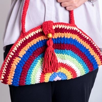 Semi Circle Crochet Handbag