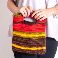 Small Colorful Rag Rug Handbag