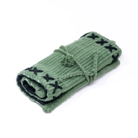 Woolen Roll Up Pouch Organizer - Teal