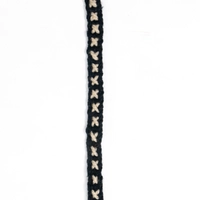 Woolen Embroidery Bracelet - Black