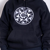 Black Hoodie With Nabataean Embroidery - Small