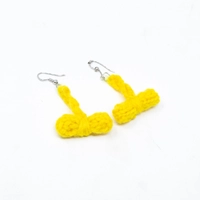 Yellow Bond Crochet Earrings
