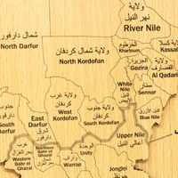 ديكور حائط خشب - خريطة السودان