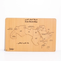 Wooden Wall Decor - Arab World Map