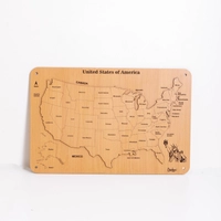 ديكور حائط خشب - خريطة أمريكا