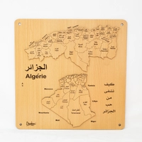 ديكور حائط خشب - خريطة الجزائر