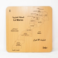 Wooden Wall Decor - Morocco Map