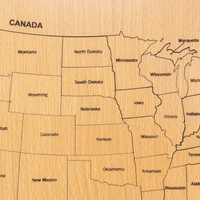 بزل خشبي - خريطة أمريكا