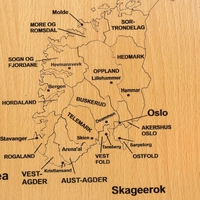 بزل خشبي - خريطة النرويج