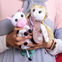 Girl and Cow Stuffed Toys