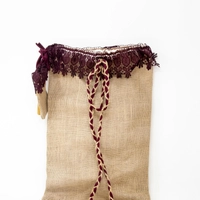 Burlap Backpack with Small Purse