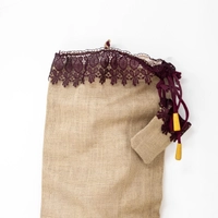 Burlap Backpack with Small Purse