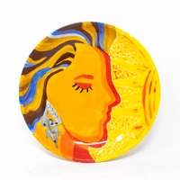 Hand-Painted Ceramic Plate - Medium Size - Pattern 1