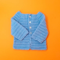 Blue Crocheted Children's Jacket