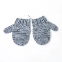 Crochet Baby Mittens - White and Blue