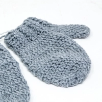 Crochet Baby Mittens - White and Blue