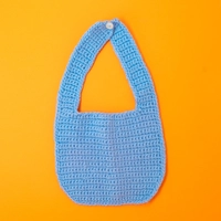 Crochet Baby Bib - Blue